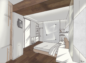 Заказать Блиц-дизайн интерьеров «от производителей» для людей строящих свой дом, квартиру в г. Сумы . Спальня 21 м2